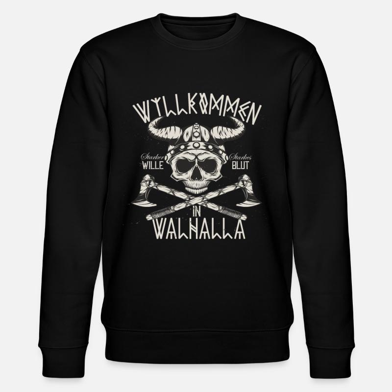 Walhalla Totenkopf - Stanley/Stella Unisex Bio-Sweatshirt CHANGER  - Schwarz