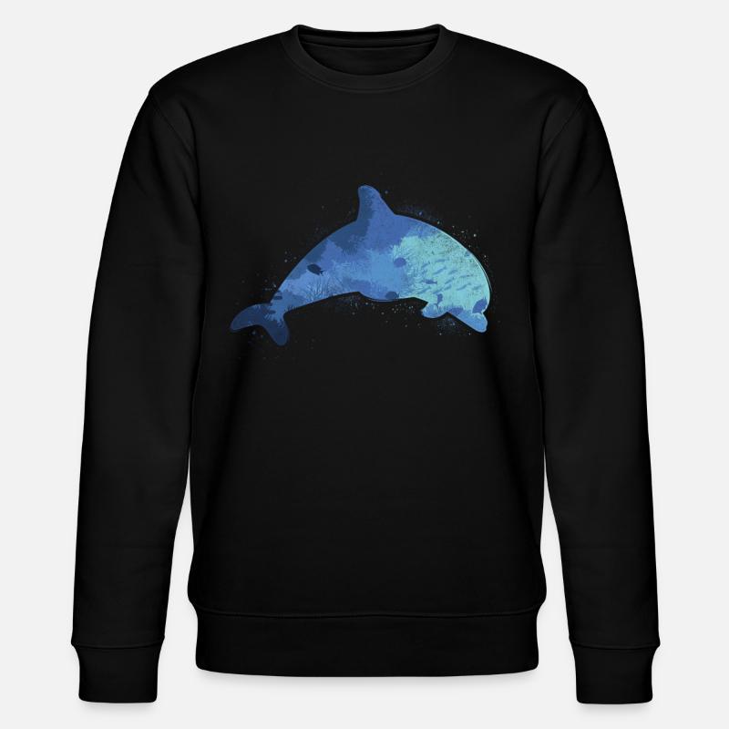 Dolphin Marine Life - Stanley/Stella Unisex Bio-Sweatshirt CHANGER - Schwarz