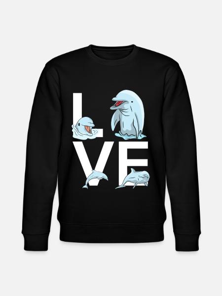Dolphin Love - Stanley/Stella CHANGER Unisex Organic Sweatshirt - black