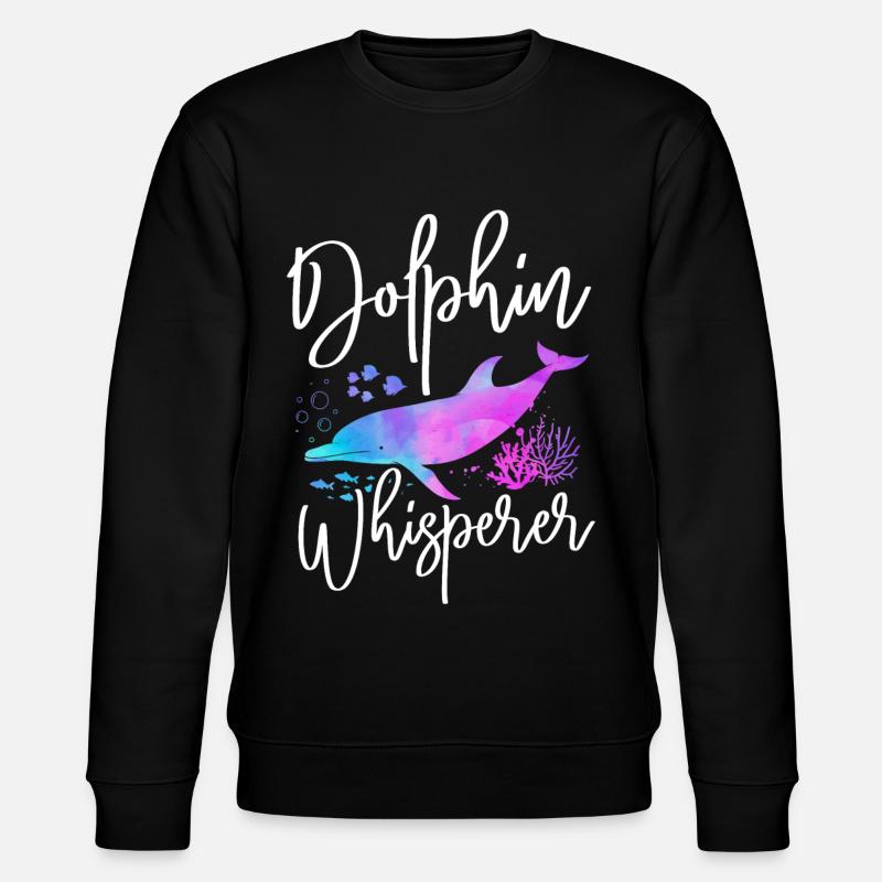 Dolphin Dolphin Whisperer - Stanley/Stella CHANGER Unisex Organic Sweatshirt - black