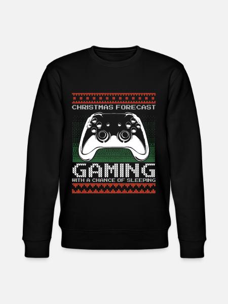 Rolig Julprognos Spelkontroll Ful - Ekologisk sweatshirt CHANGER unisex från Stanley/Stella - svart
