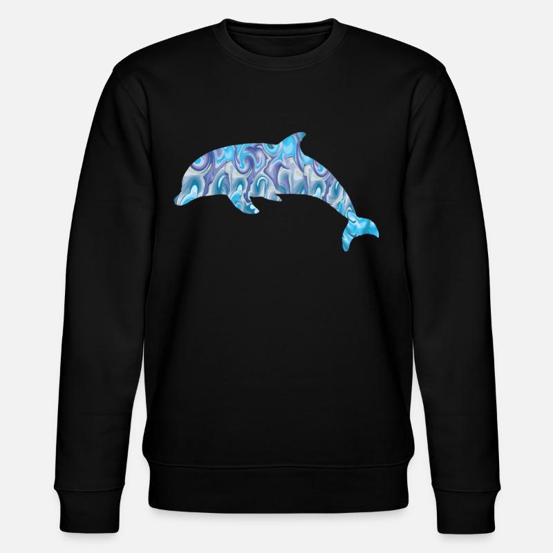 Dolphin - Stanley/Stella Unisex Bio-Sweatshirt CHANGER  - Schwarz