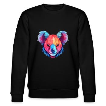 Koala Buntes Aquarell Cartoon Kawaii Tier - Stanley/Stella Unisex Bio-Sweatshirt CHANGER  - Schwarz - Vorne - Nik (191cm) & Marisol (170cm)