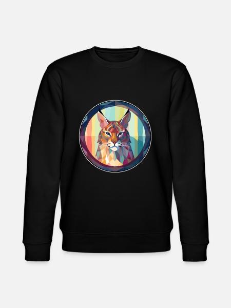 Luchs Buntes Cartoon-Kawaii-Tier - Stanley/Stella Unisex Bio-Sweatshirt CHANGER  - Schwarz