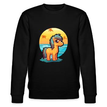 Ponny drôle de dessin animé kawaii plage illustration - Sweat bio CHANGER Stanley/Stella Unisexe - noir - Devant - Nik (191cm) & Marisol (170cm)