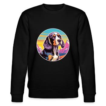 Ariege Pointer Hund Rasse Cartoon Kawaii Aquarell - Stanley/Stella Unisex Bio-Sweatshirt CHANGER  - Schwarz - Vorne - Nik (191cm) & Marisol (170cm)