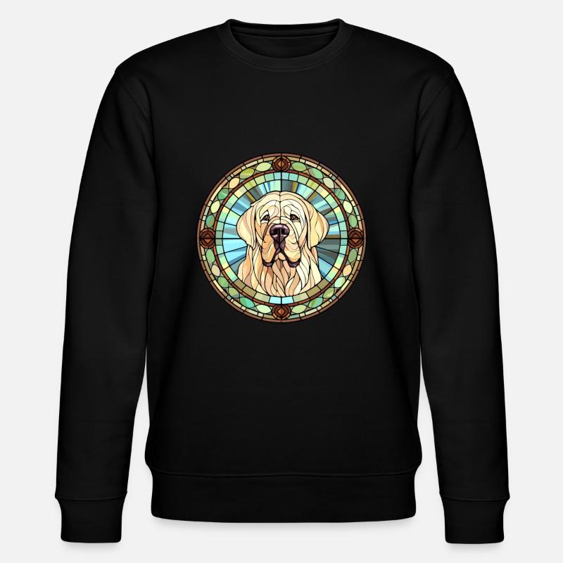 Pyrenäen-Mastiff-Hunderasse Buntglas Bunt - Stanley/Stella Unisex Bio-Sweatshirt CHANGER  - Schwarz