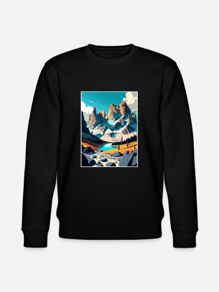 Dolomites Dolomitic Alps Dolomite Mountains Italy - Stanley/Stella CHANGER Unisex Organic Sweatshirt - black