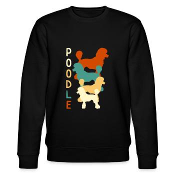 Pudel Vintage - Stanley/Stella Unisex Bio-Sweatshirt CHANGER  - Schwarz - Vorne - Nik (191cm) & Marisol (170cm)