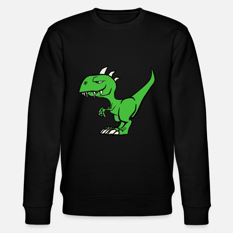 Dinosaurier - Stanley/Stella Unisex Bio-Sweatshirt CHANGER  - Schwarz