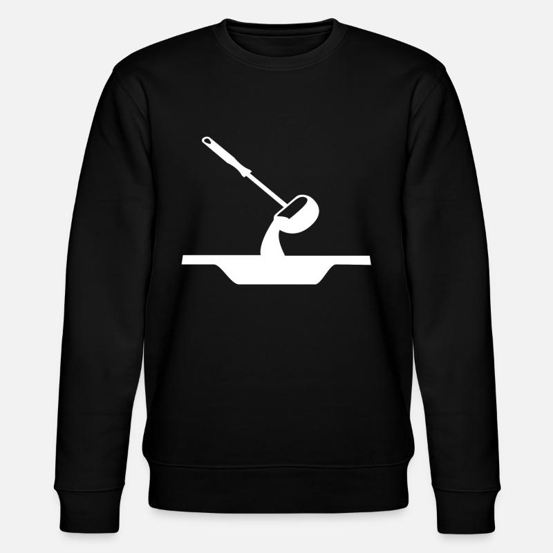 Suppe Suppenlöffel - Stanley/Stella Unisex Bio-Sweatshirt CHANGER  - Schwarz