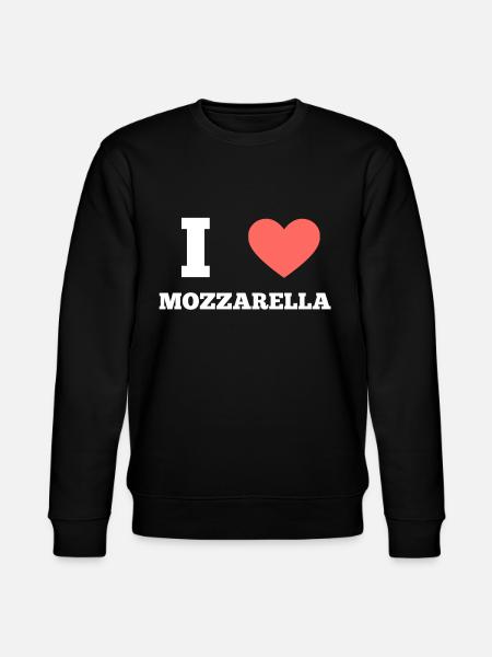 I love Mozzarella - Stanley/Stella CHANGER Unisex Organic Sweatshirt - black