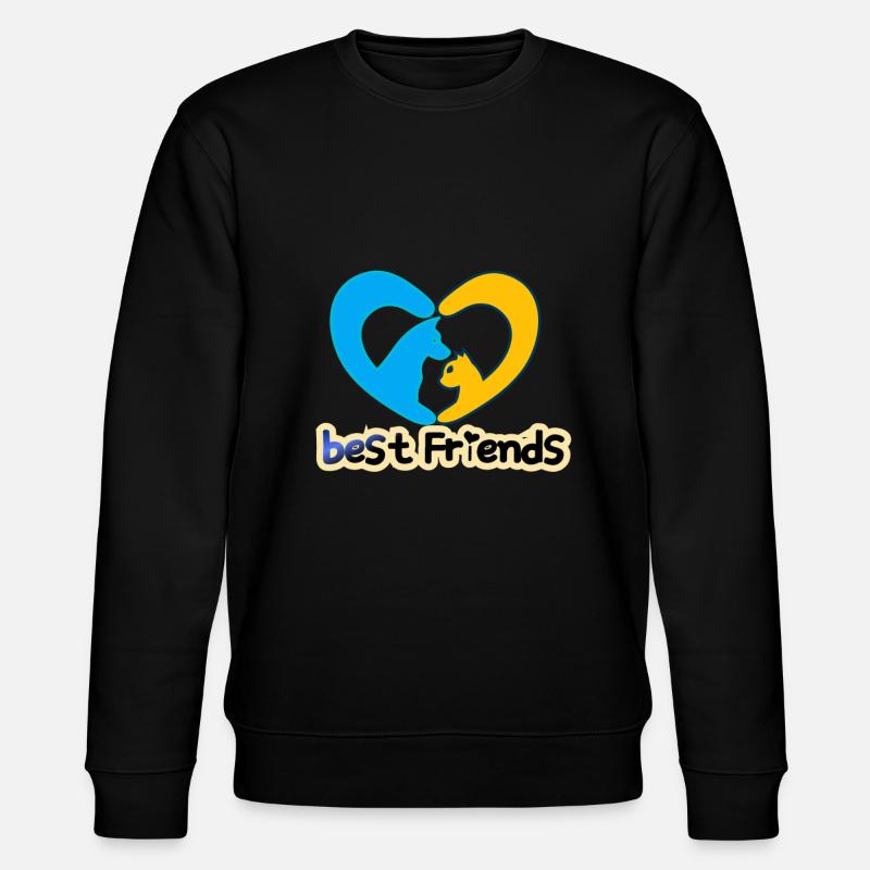 Best friends beste Freunde - Stanley/Stella Unisex Bio-Sweatshirt CHANGER  - Schwarz