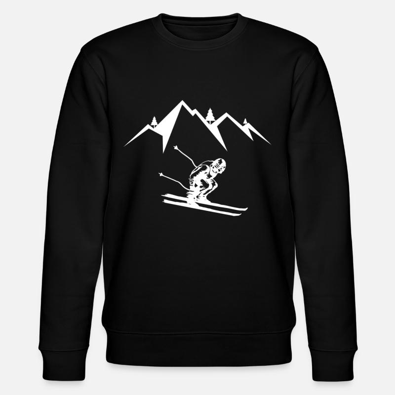 Skifahrer Skifahren - Stanley/Stella Unisex Bio-Sweatshirt CHANGER - Schwarz