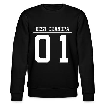 Bester Opa 01 - Stanley/Stella Unisex Bio-Sweatshirt CHANGER  - Schwarz - Vorne - Nik (191cm) & Marisol (170cm)