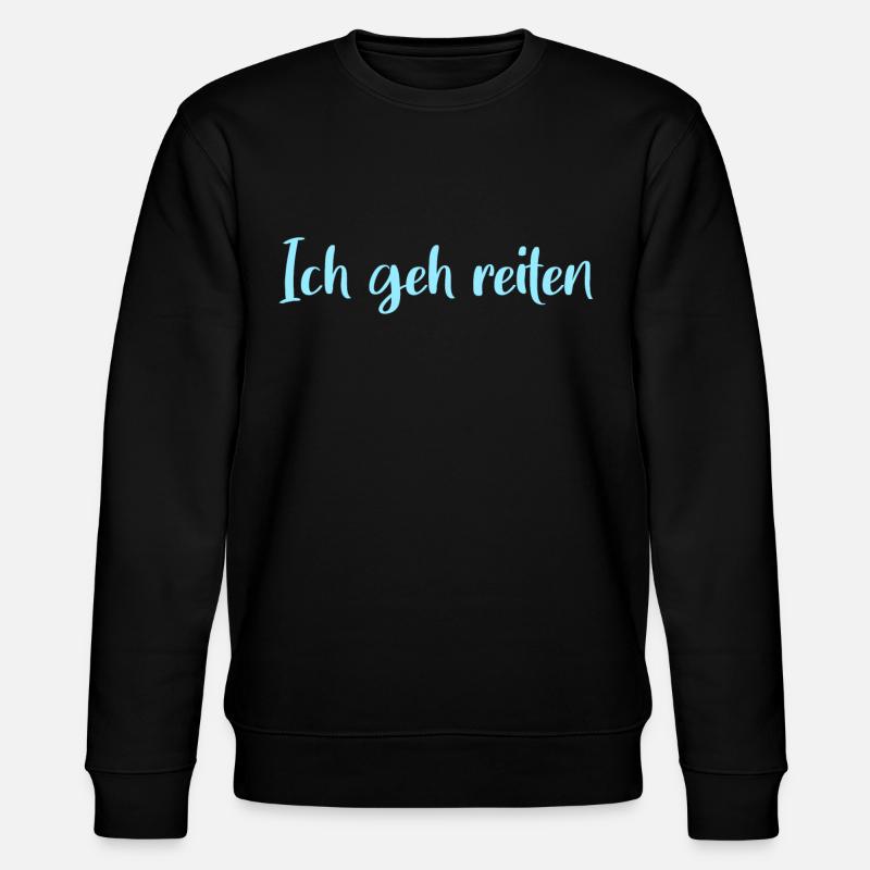 Ich geh reiten - Stanley/Stella Unisex Bio-Sweatshirt CHANGER  - Schwarz