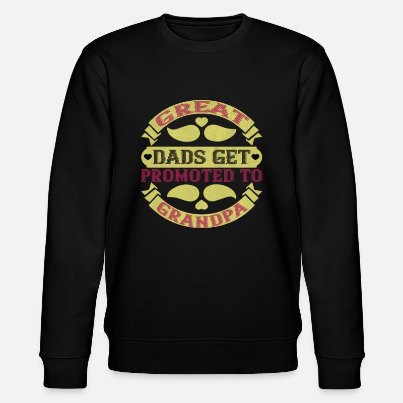 Großvater Vater Spruch - Stanley/Stella Unisex Bio-Sweatshirt CHANGER  - Schwarz