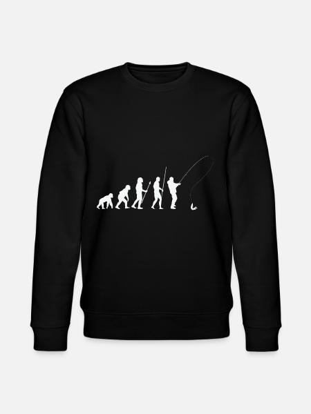 Angler fisherman fishing evolution - Stanley/Stella CHANGER Unisex Organic Sweatshirt - black