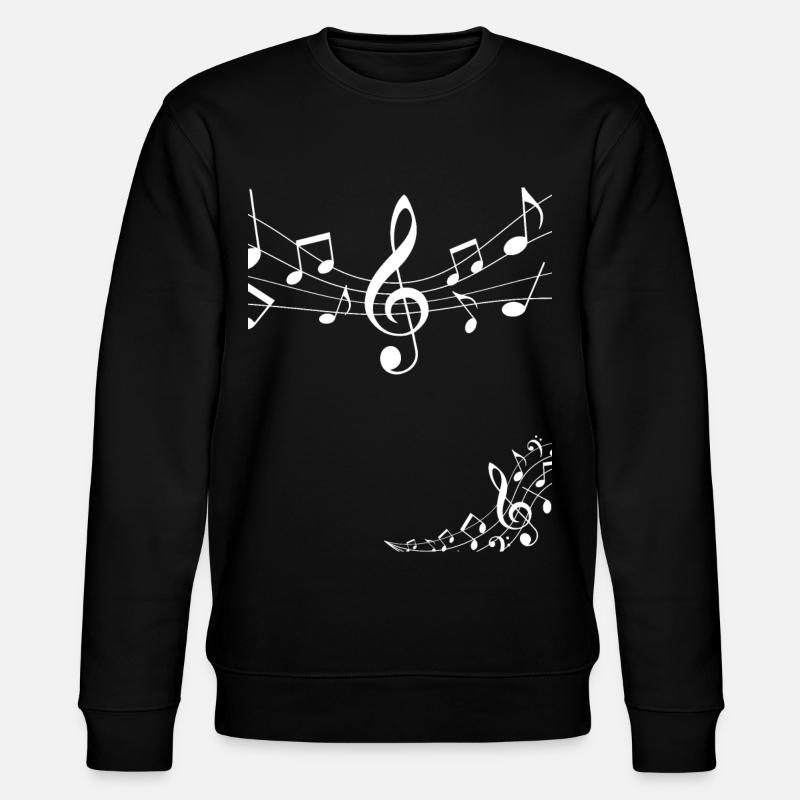 Music notes - Stanley/Stella CHANGER Unisex Organic Sweatshirt - black