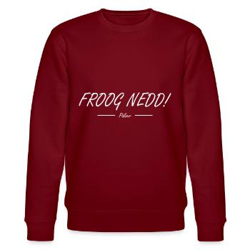 Pfalz Pfälzer Sprichwort - Stanley/Stella Unisex Bio-Sweatshirt CHANGER  - Burgunderrot - Vorne - Nik (191cm) & Marisol (170cm)