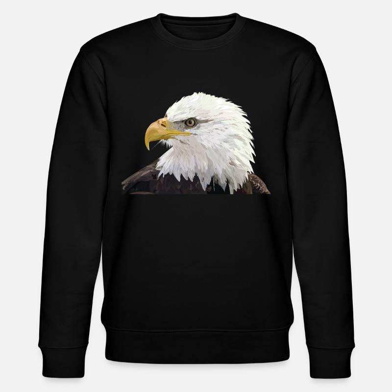 Bald eagle - Stanley/Stella CHANGER Unisex Organic Sweatshirt - black