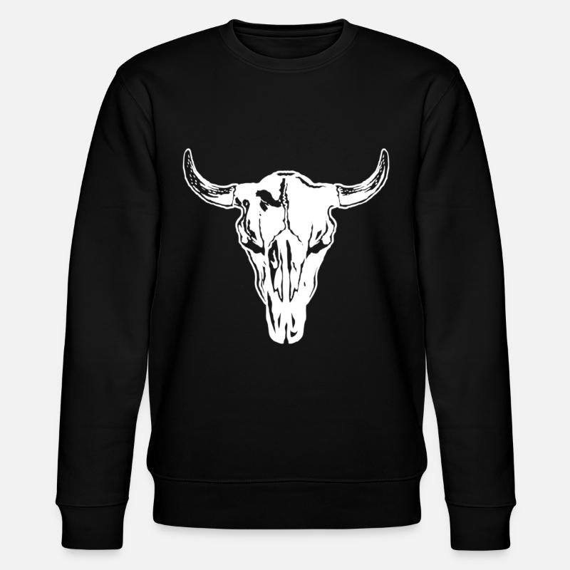 Bull skull - Stanley/Stella CHANGER Unisex Organic Sweatshirt - black
