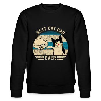 Meilleur Chat Papa Jamais Bump Cat Vintage - Sweat bio CHANGER Stanley/Stella Unisexe - noir - Devant - Nik (191cm) & Marisol (170cm)