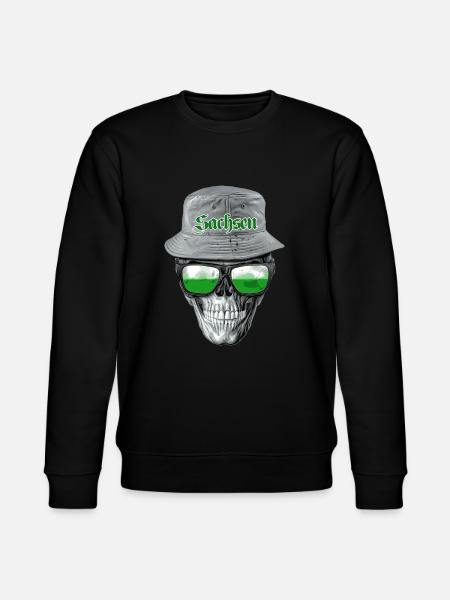 Sachsen Skull - Stanley/Stella Unisex Bio-Sweatshirt CHANGER  - Schwarz