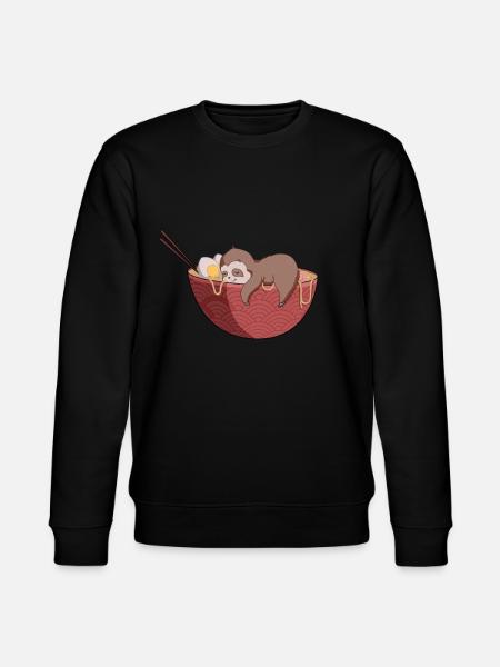 Cute sloth in ramen - Stanley/Stella CHANGER Unisex Organic Sweatshirt - black