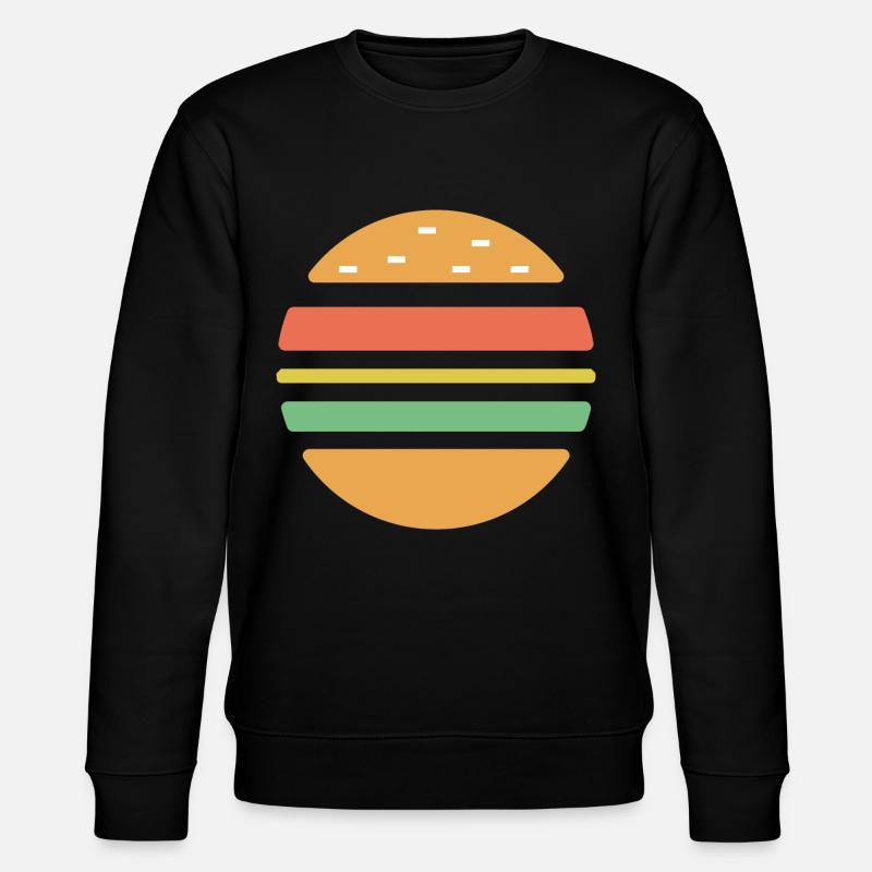 Cheeseburger Sunset - Stanley/Stella Unisex Bio-Sweatshirt CHANGER  - Schwarz