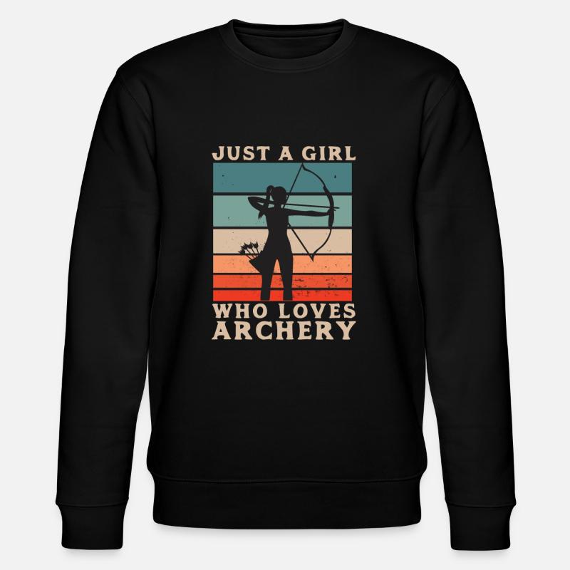 Archery - Archery - Bow and Arrow - Stanley/Stella CHANGER Unisex Organic Sweatshirt - black