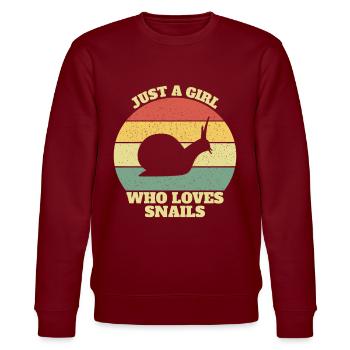 Juste A Girl Who Loves Snails Snail Girls - Sweat bio CHANGER Stanley/Stella Unisexe - bordeaux - Devant - Nik (191cm) & Marisol (170cm)