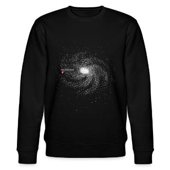 You are here galaxy spiral - Stanley/Stella CHANGER Unisex Organic Sweatshirt - black - Front - Nik (191cm) & Marisol (170cm)