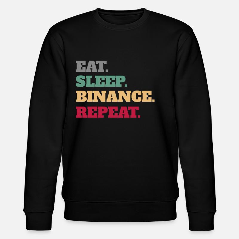 Cryptocurrency Currency Binance - Stanley/Stella Unisex Bio-Sweatshirt CHANGER  - Schwarz