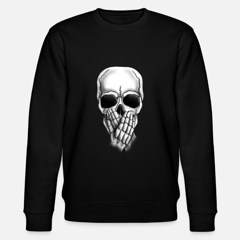 Schädel Nicht Sprechen - Stanley/Stella Unisex Bio-Sweatshirt CHANGER  - Schwarz