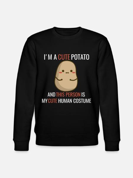 I'm a cute Potato - Stanley/Stella CHANGER Unisex Organic Sweatshirt - black