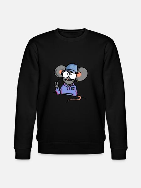 Souris montre la paix - Sweat bio CHANGER Stanley/Stella Unisexe - noir
