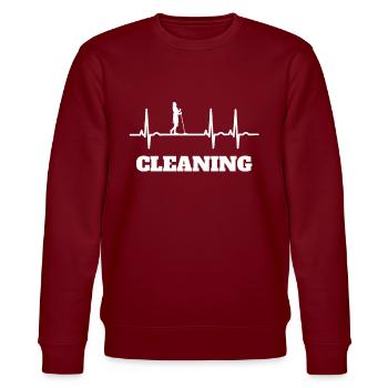 Cleaning EKG - Stanley/Stella Unisex Bio-Sweatshirt CHANGER  - Burgunderrot - Vorne - Nik (191cm) & Marisol (170cm)