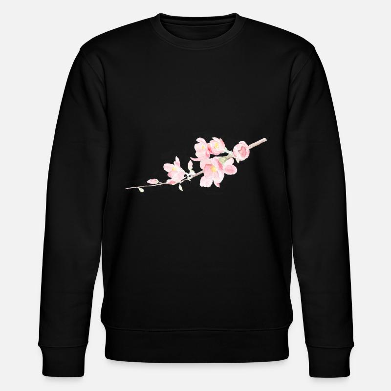 Cherry Blossom - Sakura - Stanley/Stella CHANGER Unisex Organic Sweatshirt - black