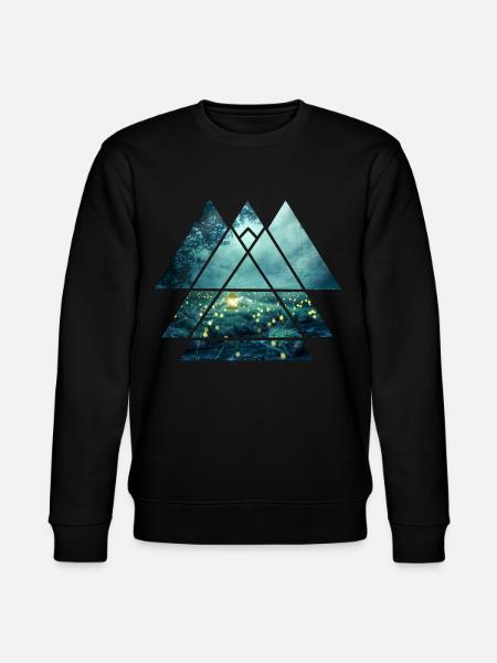 Abstrakte Waldkunst - Stanley/Stella Unisex Bio-Sweatshirt CHANGER  - Schwarz
