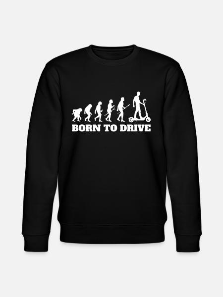 Funny E-Scooter Electric Scooter - Stanley/Stella CHANGER Unisex Organic Sweatshirt - black