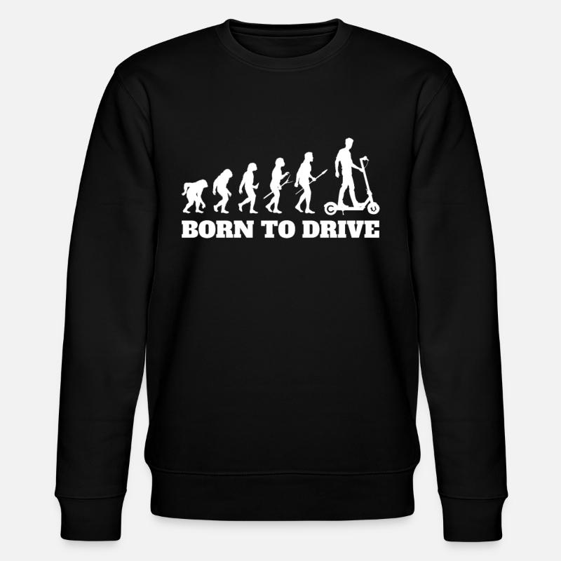 Funny E-Scooter Electric Scooter - Stanley/Stella CHANGER Unisex Organic Sweatshirt - black