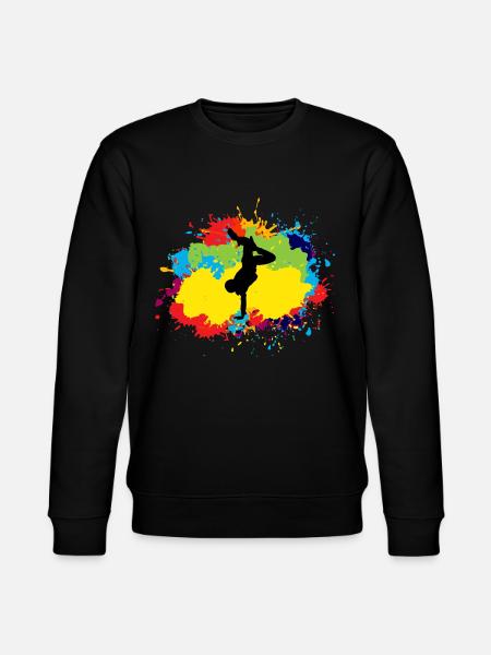 Breakdance Breakdancing Break-dancer Watercolour - Stanley/Stella CHANGER Unisex Organic Sweatshirt - black
