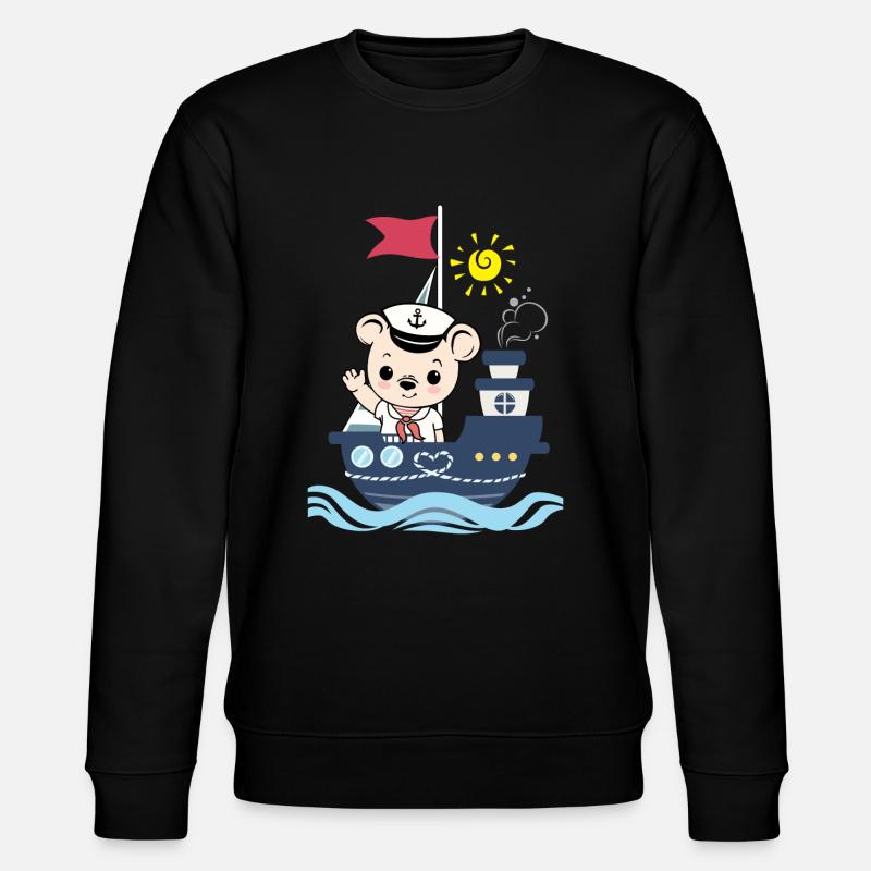 Cute sailor bear - Stanley/Stella CHANGER Unisex Organic Sweatshirt - black