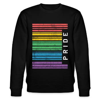 Gay Pride CSD Regenbogen LGBT - Stanley/Stella Unisex Bio-Sweatshirt CHANGER  - Schwarz - Vorne - Nik (191cm) & Marisol (170cm)