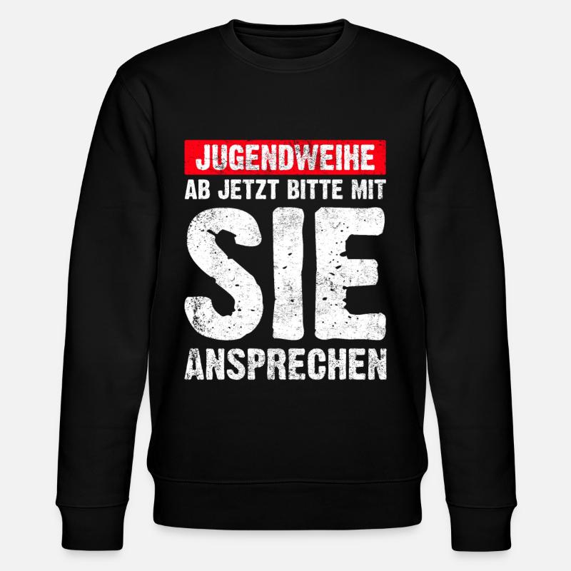 Jugendweihe Geschenkidee - Stanley/Stella Unisex Bio-Sweatshirt CHANGER  - Schwarz