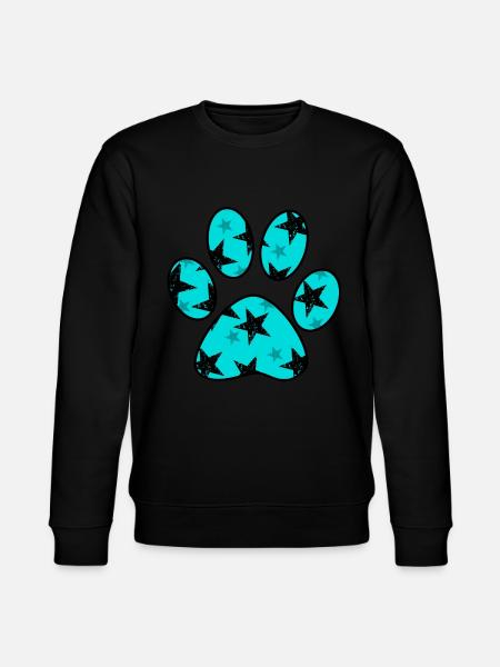 Paw with star pattern - Stanley/Stella CHANGER Unisex Organic Sweatshirt - black