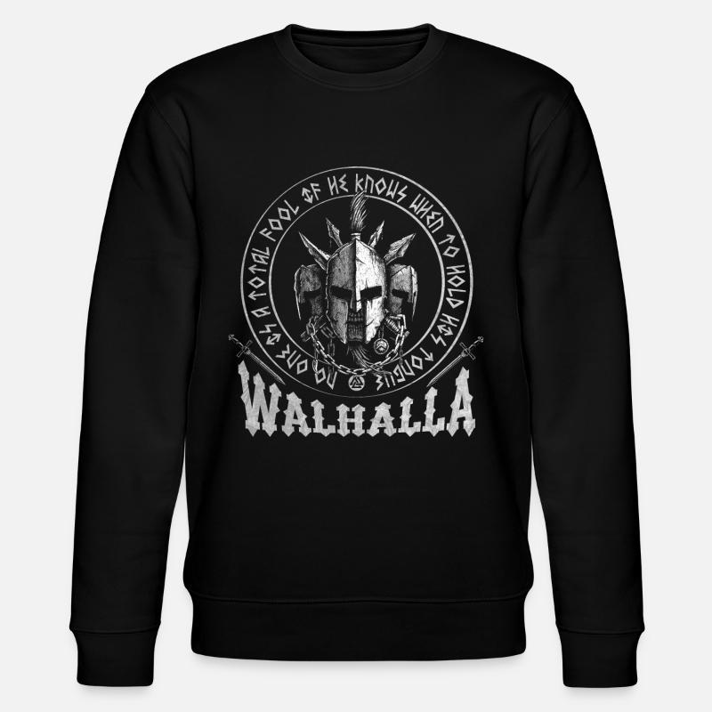 Valhalla Odin Wikinger Motiv - Stanley/Stella Unisex Bio-Sweatshirt CHANGER  - Schwarz