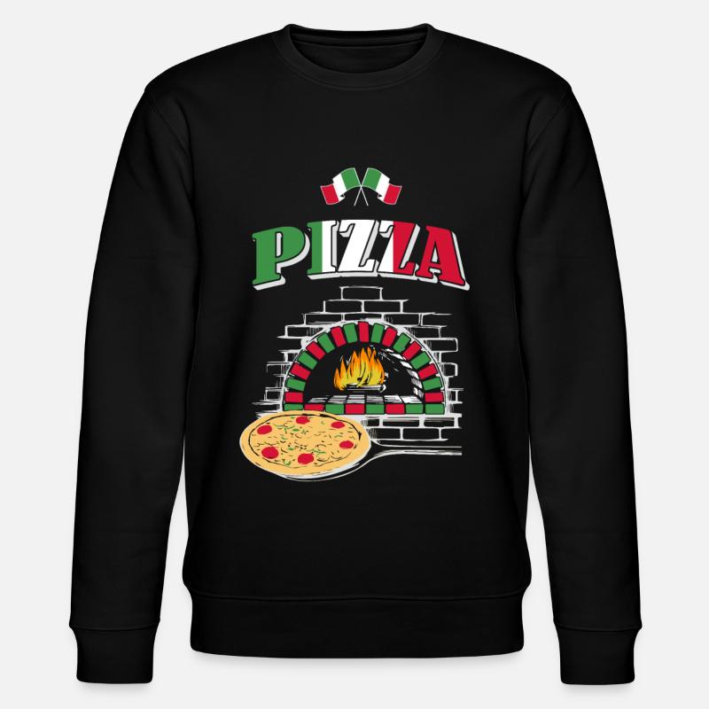Pizza Pizzabäcker - Stanley/Stella Unisex Bio-Sweatshirt CHANGER  - Schwarz