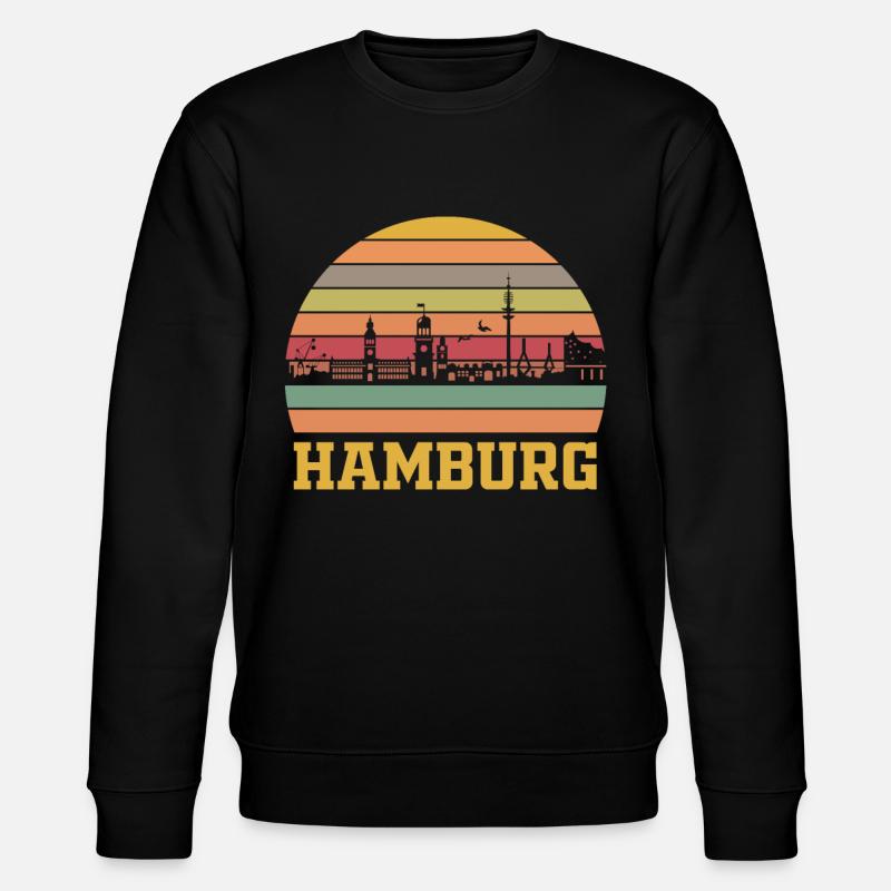 Hamburg - Stanley/Stella Unisex Bio-Sweatshirt CHANGER  - Schwarz